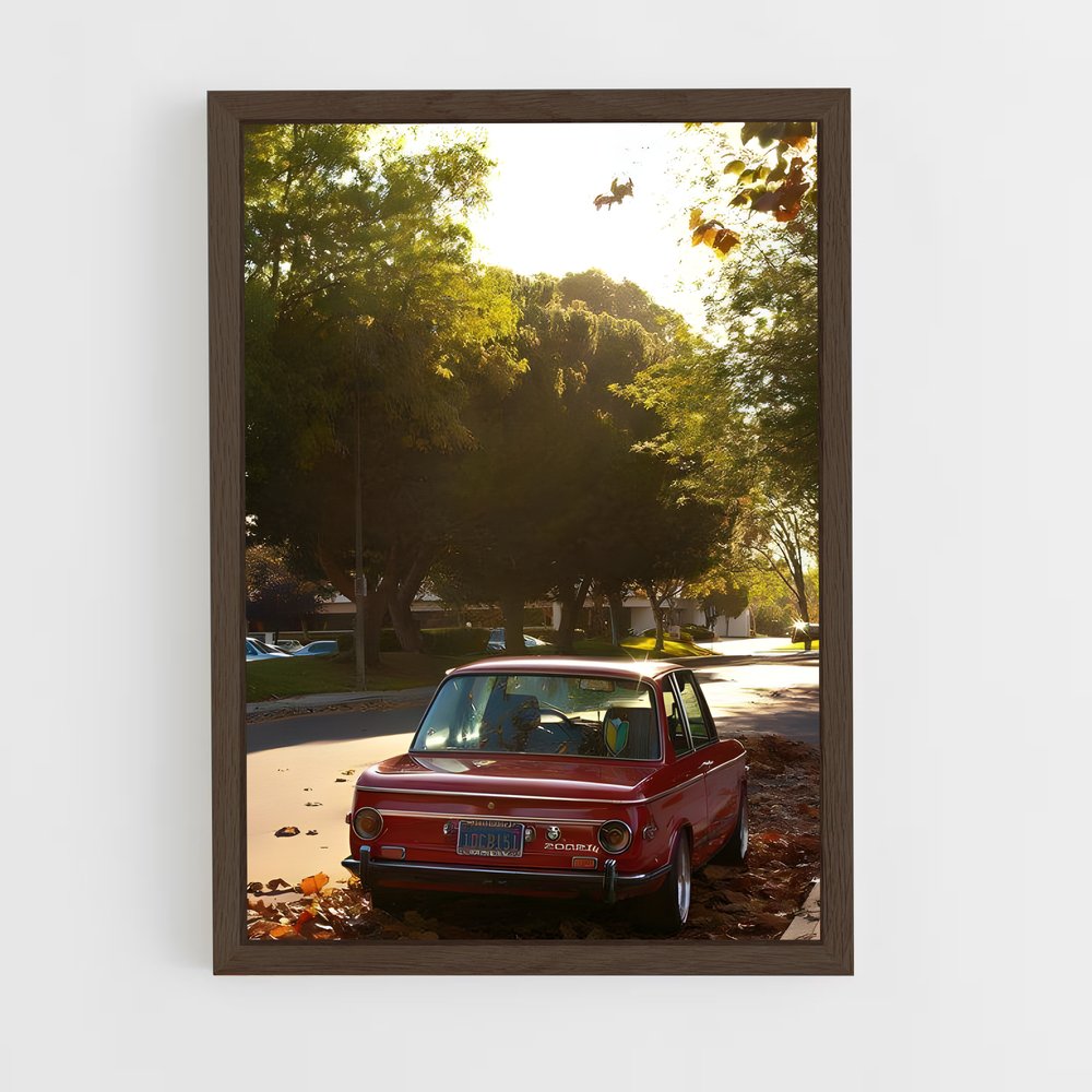 Poster voiture route sinueuse au coucher de soleil – affiche BMW (vue 5)